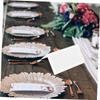 Zerodeko 100pcs Foil Table Name Cards for Weddings and Parties Blank Place Cards for Dining Tables Easy to Write for Guest Seating view 2