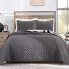 Exclusivo Mezcla Ultrasonic Reversible King Quilt Bedding Set and Modern Geometric Quilt Set Bundle view 2