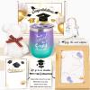 80UncleKimby Graduation Gifts for Her 2025 - Congrats Grad Gift Set Includes Compass Bracelet, Tumbler, Bookmark, Towel, Key Bottle Opener, Photo Frame, Card for Women (Purple) view 1