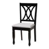 Baxton Studio Aggie Grey Fabric and Dark Brown Finished Wood 5-Piece Dining Set view 2