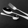WHIERGGIN Silverware Set, 4/16/24/32/40/48 Pieces Stainless Steel Tableware Four-piece Steak Knife, Fork And Spoon Set Hotel Restaurant Home Dessert Tableware Set (Color : Black Silver, Size : 1Set- view 4