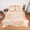 DecorAvenue Ultra-Luxe Crushed Velvet Duvet Cover, Boho Bedding UO Comforter Bedding Donna Cover,3 Pc Duvet Set, Velvet Bedding Set(Custard Yellow,UK Single 135 x 200 Centimeters) view 1