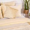 DecorAvenue Ultra-Luxe Crushed Velvet Duvet Cover, Boho Bedding UO Comforter Bedding Donna Cover,3 Pc Duvet Set, Velvet Bedding Set(Custard Yellow,UK Single 135 x 200 Centimeters) view 3