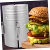 IMIKEYA Stainless Steel Burger Machine for Cooking Kitchen Tool for Homemade Meat Easy to Use Four Strong Springs for Poultry and Sandwich Preparation view 2