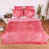 DecorAvenue Ultra-Luxe Crushed Velvet Duvet Cover, Boho Bedding UO Comforter Bedding Donna Cover,3 Pc Duvet Set, Velvet Bedding Set(Pink,Twin XL 59" x 102") view 1