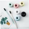 Ciieeo 2pcs Mini Ceramic Toothbrush Holder Stand Antiskipping Design for Bathroom Vanity Simple and Practical Storage White Space Saving Toothbrush Organizer view 3