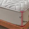 FCLDESHOP Lightweight & Breathable Sheet,Pure Cotton Quilted Non-Slip Bedding Sheets,Solid Color Skin-Friendly Mattress Protector Available in All Seasons,White,200 * 220cm (1pcs) view 2