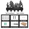 BEUNITONE Mermaid Wooden Key Hook Ocean Theme Key Hanger 11.8x7.6 Decorative Key Holder Rack Wall Mounted Wood Key Display Holder with 5 Hooks and Screws for Entryway Kitchen Hallway Office view 4