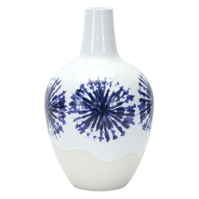 Maykoosh Ceramic Vase 11 Inch Tall Decorative Flower Pot Home Accent Table Decor