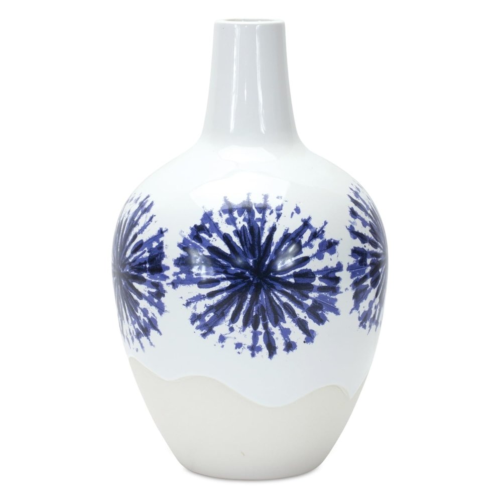 Maykoosh Ceramic Vase 11 Inch Tall Decorative Flower Pot Home Accent Table Decor