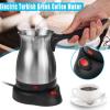 Electric Coffee Pot Turkish Coffee Maker, Portable Electric Turkey Coffee Pot 600ML Stainless Steel Turkish Coffee Maker Kettle for Home view 2
