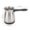 Electric Coffee Pot Turkish Coffee Maker, Portable Electric Turkey Coffee Pot 600ML Stainless Steel Turkish Coffee Maker Kettle for Home view 4