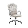 Aimery Home Velvet Office Chair, Adjustable Petal Accent Chair, Ergonomic Makeup Computer Chair 360 Swivel, Upholstered Desk Chair for Vanity Living Room Bed Room (Color : Beige) view 1
