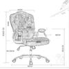 Aimery Home Velvet Office Chair, Adjustable Petal Accent Chair, Ergonomic Makeup Computer Chair 360 Swivel, Upholstered Desk Chair for Vanity Living Room Bed Room (Color : Beige) view 2