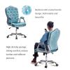 Aimery Home Velvet Office Chair, Adjustable Petal Accent Chair, Ergonomic Makeup Computer Chair 360 Swivel, Upholstered Desk Chair for Vanity Living Room Bed Room (Color : Beige) view 3