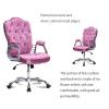 Aimery Home Velvet Office Chair, Adjustable Petal Accent Chair, Ergonomic Makeup Computer Chair 360 Swivel, Upholstered Desk Chair for Vanity Living Room Bed Room (Color : Beige) view 4