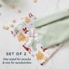 Esembly Snack + Sammy Pouches - Reusable Snack & Sandwich Bags| Storage Bag for Food - Set of 2 - Botanic Gardens Amethyst view 3