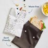 Esembly Snack + Sammy Pouches - Reusable Snack & Sandwich Bags| Storage Bag for Food - Set of 2 - Botanic Gardens Amethyst view 4