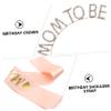 ifundom Mom Sash and Headband Set Gold Headband and Sash for Shower Pregnancy Photo Props and Easy to Wear for Maternity Celebrations view 2