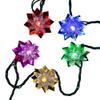 Kurt Adler 15.7-Foot UL 20-Light Multicolor LED Clear Lotus Flower Light Set with Green Wire view 2