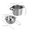 Cabilock Stainless Steel Double Boiler Pot for Melting Chocolate Cheese and Butter Melting Bowl with Outer Water Pot Kitchen Essential for Baking and Cooking view 2