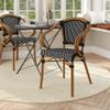 Flash Furniture Commercial Indoor/Outdoor Stackable Chair, Black/White view 2