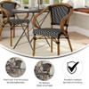 Flash Furniture Commercial Indoor/Outdoor Stackable Chair, Black/White view 4