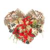 Ciieeo 1pc Heart-Shaped Garland Bows for Christmas Decor Adorable Led Hanging Wreath for Holiday Parties Wall and Door Decoration Creates Warm Atmosphere view 1