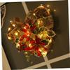 Ciieeo 1pc Heart-Shaped Garland Bows for Christmas Decor Adorable Led Hanging Wreath for Holiday Parties Wall and Door Decoration Creates Warm Atmosphere view 3