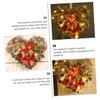 Ciieeo 1pc Heart-Shaped Garland Bows for Christmas Decor Adorable Led Hanging Wreath for Holiday Parties Wall and Door Decoration Creates Warm Atmosphere view 4