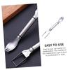 Cabilock 1pc Watermelon Slicer Stainless Steel Cutter and Spork Tool for Quick Fruit Cutting for Home and Outdoor Use and Lightweight Watermelon Cutting Gadget view 3