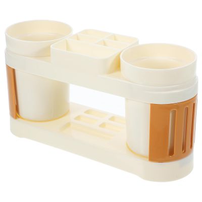 Cabilock Toothpaste Rack Toothbrush Holder for Bathroom Storage Box Makeup Organizer Material Sturdy