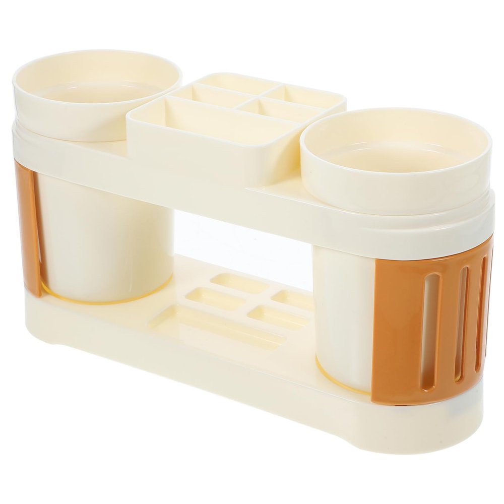 Cabilock Toothpaste Rack Toothbrush Holder for Bathroom Storage Box Makeup Organizer Material Sturdy