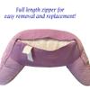 ComfortSpa Reading Pillow Replacement Cover for 19 inch Back Rest Pillow, Polyester Velour Machine Wash and Dry (Lavender) view 4