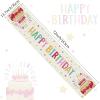 Happy Birthday Cake Table Runner, 14 x 72 Inch Dining Table Runner for Celebrate Birthday Party Table Decorations, Outdoor Indoor Party Supplies view 2