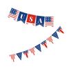 Alipis 2pcs Fourth of July American Banner Bunting Decoration Patriotic Party Hanging Banner for Independence Day Celebrations Lightweight Photo Background Selfie Props view 1