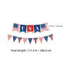 Alipis 2pcs Fourth of July American Banner Bunting Decoration Patriotic Party Hanging Banner for Independence Day Celebrations Lightweight Photo Background Selfie Props view 3