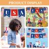 Alipis 2pcs Fourth of July American Banner Bunting Decoration Patriotic Party Hanging Banner for Independence Day Celebrations Lightweight Photo Background Selfie Props view 4