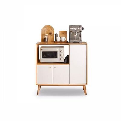 SOPAMI Kitchen Cabinet Solid Wood Sideboard White Storage Cabinet Chinese Simple Small Cabinet Home Kitchen Wall Storage Cabinet Buffet Cabinet Buffet Cabinet
