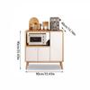 SOPAMI Kitchen Cabinet Solid Wood Sideboard White Storage Cabinet Chinese Simple Small Cabinet Home Kitchen Wall Storage Cabinet Buffet Cabinet Buffet Cabinet view 2