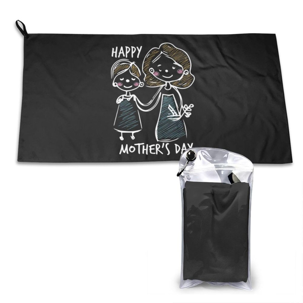 SIYTUAU Happy Mothers Day Towels for Bathroom 16x31.5 in Ultra Soft Quick Drying Bath Towels Hand Towels Camping Fitness Beach Towel