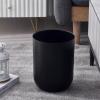 HASMI Bathroom Trash can Living Room Sanitary Bin Light Luxury White Simple Home Room Bedroom Trash Can High Color Black Office Trash Cans Kitchen Trash Can (Color : Black, Size : L) view 3