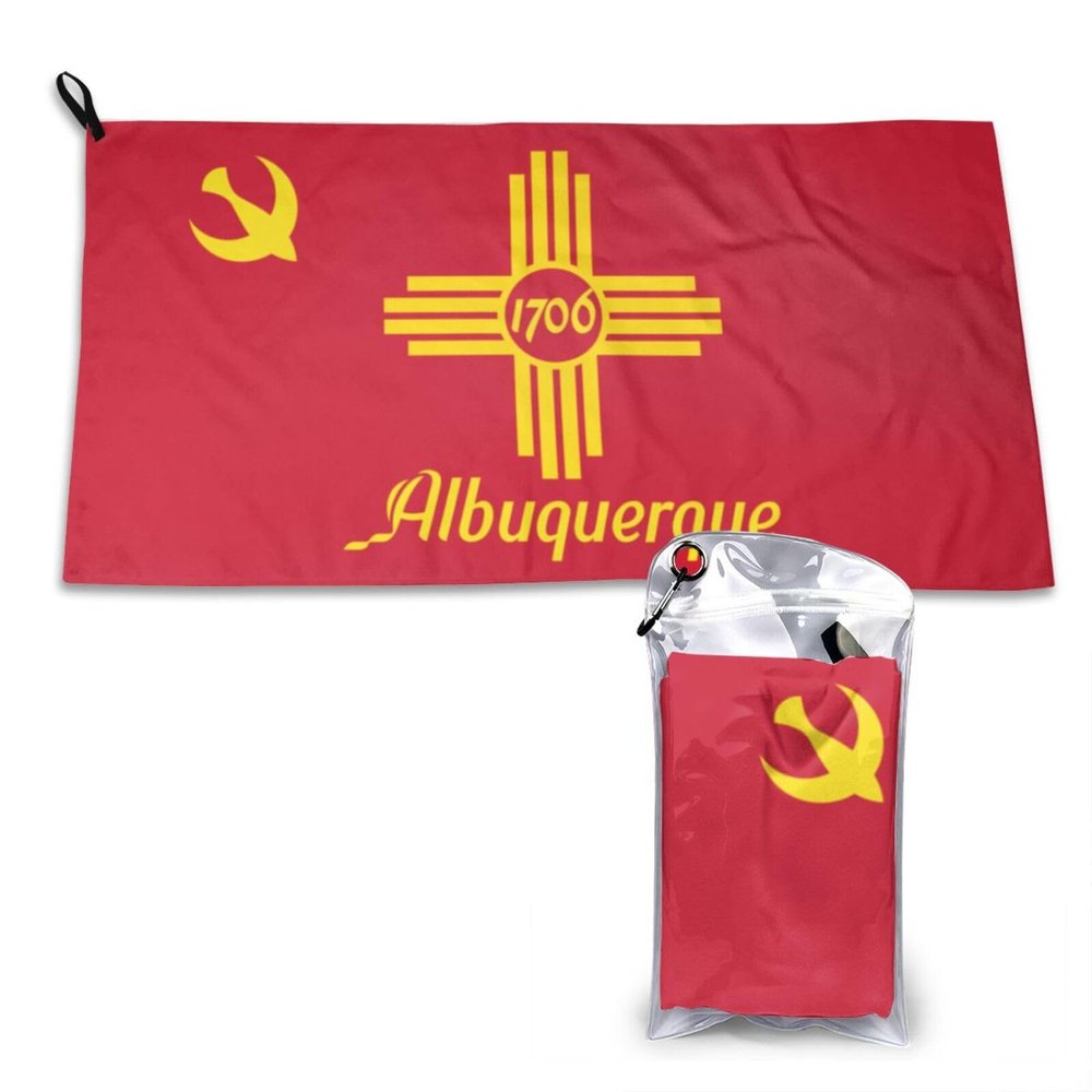 SIYTUAU Flag of Albuquerque, New Mexico Towels for Bathroom 16x31.5 in Ultra Soft Quick Drying Bath Towels Hand Towels Camping Fitness Beach Towel