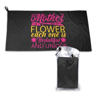 SIYTUAU Mother is Like A Flower Each and is Beautiful and Unique Towels for Bathroom 16x31.5 in Ultra Soft Quick Drying Bath Towels Hand Towels Camping Fitness Beach Towel