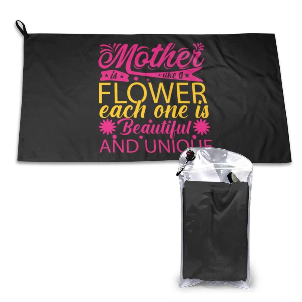 SIYTUAU Mother is Like A Flower Each and is Beautiful and Unique Towels for Bathroom 16x31.5 in Ultra Soft Quick Drying Bath Towels Hand Towels Camping Fitness Beach Towel