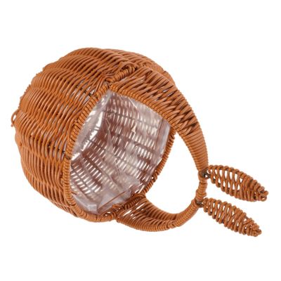 OFFSCH Rabbit Shaped Woven Basket for Storage Adorable Bunny Ear Design for Easter Decor Decorative Sundries Holder for Fruits and Snacks for Home and Party Use