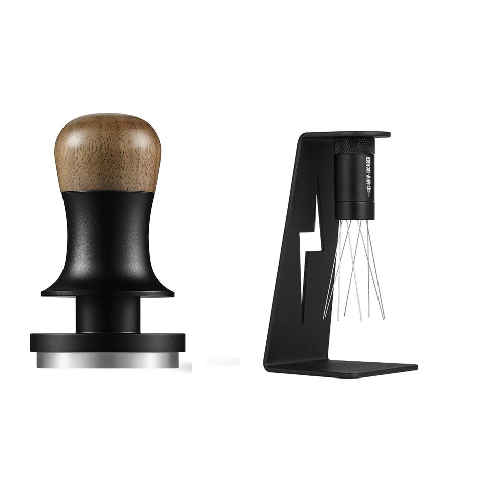 MHW-3BOMBER 53mm Espresso Coffee Tamper & WDT Espresso Distribution Tool Adjustable Range