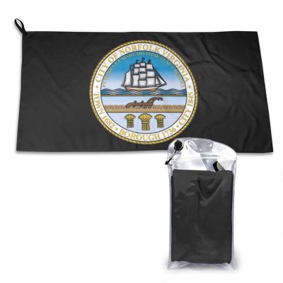 SIYTUAU Seal of Norfolk, Virginia Towels for Bathroom 16x31.5 in Ultra Soft Quick Drying Bath Towels Hand Towels Camping Fitness Beach Towel