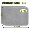3 Pcs XXL Dish Drying Mats,Absorbent Microfiber Drainer Mat,Large Size Kitchen Counter Pads for Coffee,Rack,Under Sink,Draining Racks,Countertops,Pinstripe(Gray,2417") view 2
