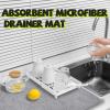3 Pcs XXL Dish Drying Mats,Absorbent Microfiber Drainer Mat,Large Size Kitchen Counter Pads for Coffee,Rack,Under Sink,Draining Racks,Countertops,Pinstripe(Gray,2417") view 4